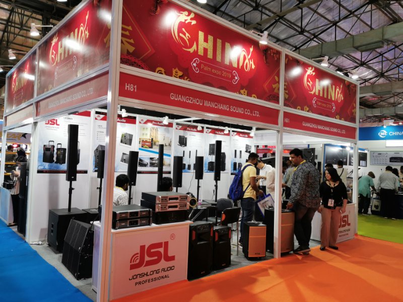 JSL茄子短视频污音响出席印度孟买PALM Expo India 2019